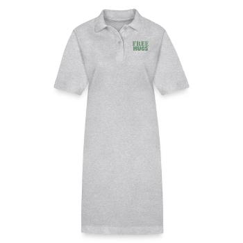 chien - Robe polo bio PAIGER Stanley/Stella Femme - gris chiné - Devant