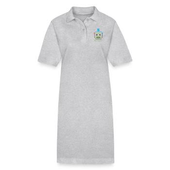 Fête d'anniversaire des enfants 5 anniversaire robot - Robe polo bio PAIGER Stanley/Stella Femme - gris chiné - Devant
