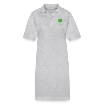Été, cocktail et détente - Robe polo bio PAIGER Stanley/Stella Femme - gris chiné - Devant