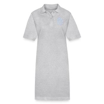 T-shirt néon Glow Moon Effet lumineux demi-lune - Robe polo bio PAIGER Stanley/Stella Femme - gris chiné - Devant