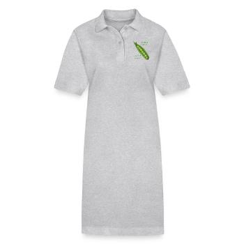 Erbsen isst man nicht - Stanley/Stella Frauen Bio-Polokleid PAIGER - Grau meliert - Vorne