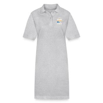 I only drink Beer on two occasions - Stanley/Stella PAIGER Organic Women’s Polo Dress - heather grey - Front