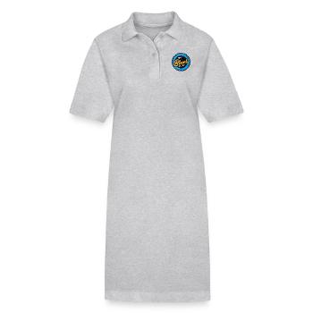 Blues guitare guitariste instrument de musique - Robe polo bio PAIGER Stanley/Stella Femme - gris chiné - Devant