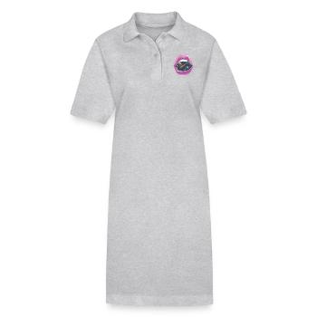 Lèvres roses / Espace - Robe polo bio PAIGER Stanley/Stella Femme - gris chiné - Devant