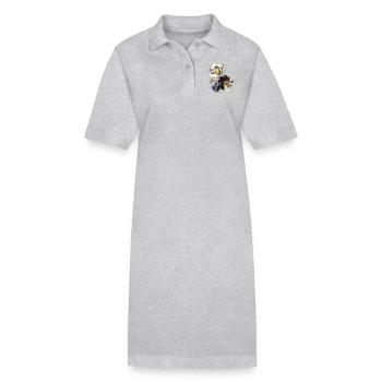 bergers australiens - Robe polo bio PAIGER Stanley/Stella Femme - gris chiné - Devant