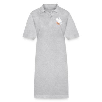 Cartoon skate - Stanley/Stella PAIGER Organic Women’s Polo Dress - heather grey - Front