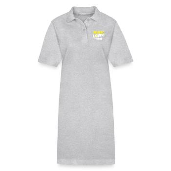 Music Lover musique amant musique cadeau - Robe polo bio PAIGER Stanley/Stella Femme - gris chiné - Devant