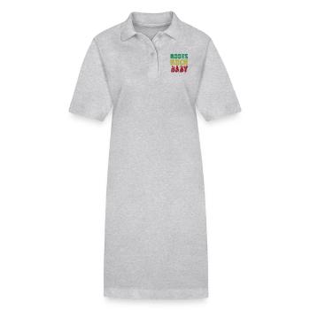 Musique rock - Robe polo bio PAIGER Stanley/Stella Femme - gris chiné - Devant