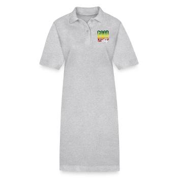 Good Vibes Only - Reggae Musik Jamaika Rasta Dub - Stanley/Stella Frauen Bio-Polokleid PAIGER - Grau meliert - Vorne