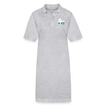 Take a hike gift hiking hike mountain - Stanley/Stella PAIGER Organic Women’s Polo Dress - heather grey - Front