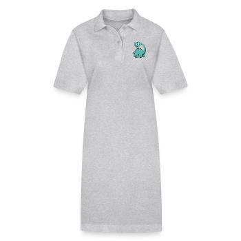 dinosaure - Robe polo bio PAIGER Stanley/Stella Femme - gris chiné - Devant