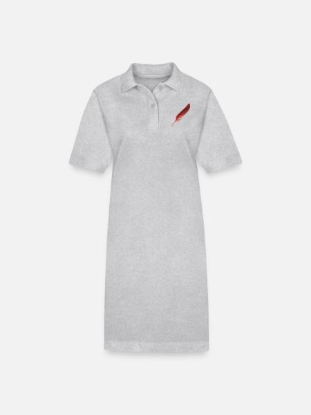 feather - Stanley/Stella PAIGER Organic Women’s Polo Dress - heather grey