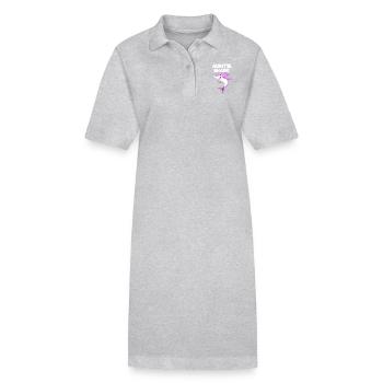 Tante Shark - passendes Familiengeschenk - Stanley/Stella Frauen Bio-Polokleid PAIGER - Grau meliert - Vorne