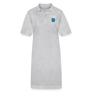 Mon patronus est un cadeau Wolf Wolf Wizad Blue Wolf - Robe polo bio PAIGER Stanley/Stella Femme - gris chiné - Devant
