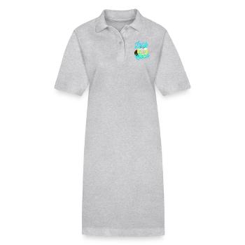 Loco pour dat Coco - Love Coconut - Robe polo bio PAIGER Stanley/Stella Femme - gris chiné - Devant