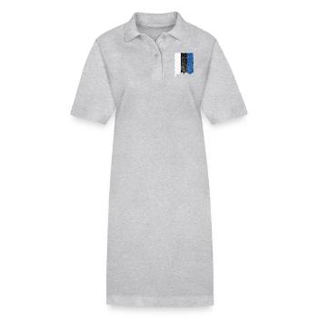 Estland Flagge Vintage Geschenkidee - Stanley/Stella Frauen Bio-Polokleid PAIGER - Grau meliert - Vorne