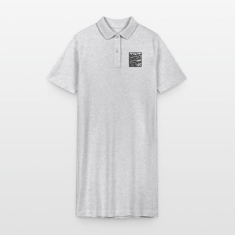 Eat Sleep Code Recurrence | encoder Stanley/Stella PAIGER Organic Women’s Polo Dress