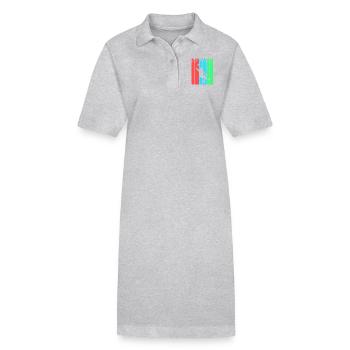 squash - Robe polo bio PAIGER Stanley/Stella Femme - gris chiné - Devant