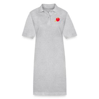 tennis de table - Robe polo bio PAIGER Stanley/Stella Femme - gris chiné - Devant