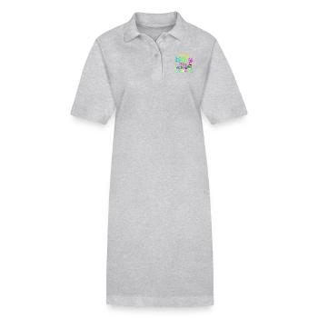 Années 80 Années 80 Années 1980 1980 cadeau à thème sur les costumes - Robe polo bio PAIGER Stanley/Stella Femme - gris chiné - Devant