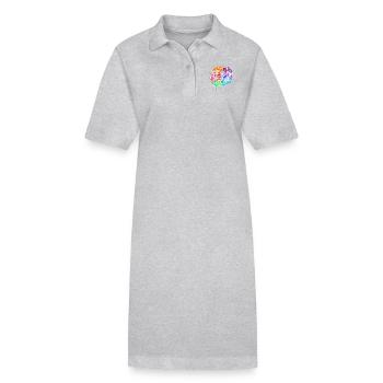 Koi - Stanley/Stella PAIGER Organic Women’s Polo Dress - heather grey - Front