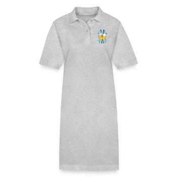 Witziges Après Ski Party Wintersport Fun Geschenk - Stanley/Stella Frauen Bio-Polokleid PAIGER - Grau meliert - Vorne