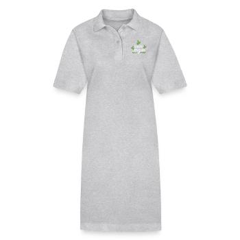 Veganer Shirt · Inside Vegan · Veggie Geschenk - Stanley/Stella Frauen Bio-Polokleid PAIGER - Grau meliert - Vorne