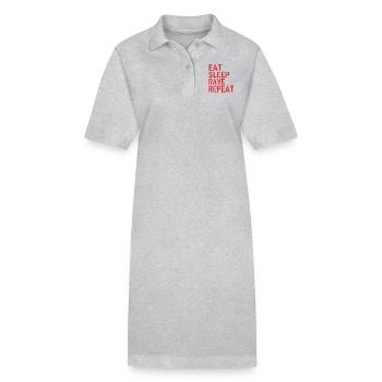 Eat Rave Sleep - Stanley/Stella PAIGER Organic Women’s Polo Dress - heather grey - Front