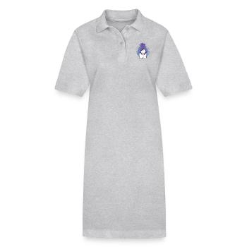 Penguin Family - Stanley/Stella PAIGER Organic Women’s Polo Dress - heather grey - Front