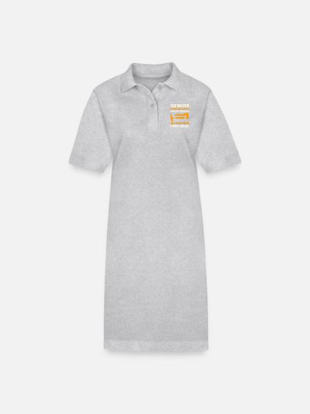 Zimmerer Zimmermann | Zimmermeister Geschenk - Stanley/Stella Frauen Bio-Polokleid PAIGER - Grau meliert