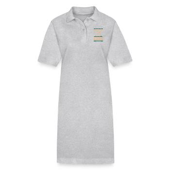 Baggerfahrer Baggerführer Baggern Bagger Geschenk - Stanley/Stella Frauen Bio-Polokleid PAIGER - Grau meliert - Vorne
