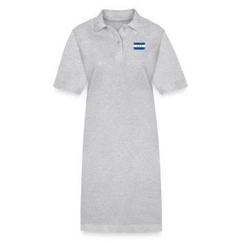 Honduras Herzschlag Flagge Vintage Honduras - Stanley/Stella Frauen Bio-Polokleid PAIGER - Grau meliert - Vorne