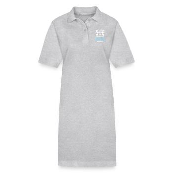 Le meilleur moniteur d'équitation du monde - Robe polo bio PAIGER Stanley/Stella Femme - gris chiné - Devant