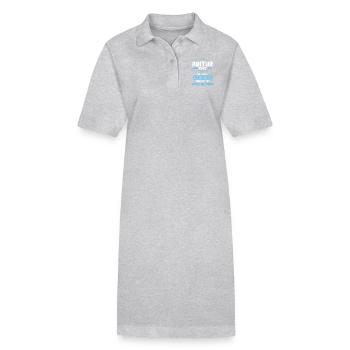Abitur Gymnasium Damen und Herren Abi 2022 - Stanley/Stella Frauen Bio-Polokleid PAIGER - Grau meliert - Vorne