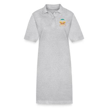 Some dads play bingo real dads fly drones - Stanley/Stella PAIGER Organic Women’s Polo Dress - heather grey - Front