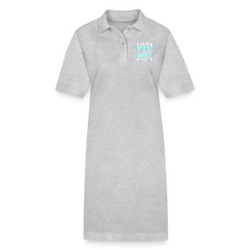 Réparer mon bateau j’aime mon bateau - Robe polo bio PAIGER Stanley/Stella Femme - gris chiné - Devant