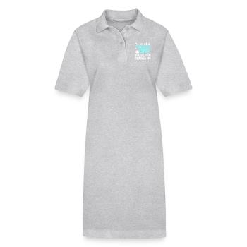 Mécanicien de bateau et père papa - Robe polo bio PAIGER Stanley/Stella Femme - gris chiné - Devant