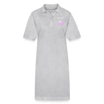 Tu ne me fais pas peur J’entraîne des filles en gymnastique - Robe polo bio PAIGER Stanley/Stella Femme - gris chiné - Devant