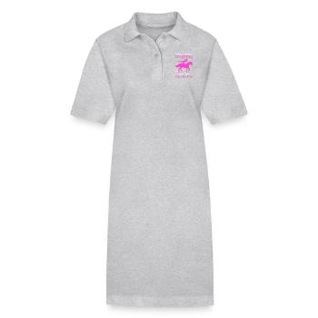| de sports équestres de saut d’obstacles Cadeau équestre - Robe polo bio PAIGER Stanley/Stella Femme - gris chiné - Devant