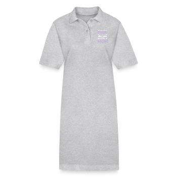 Ma bibliothécaire préférée m’appelle maman - Robe polo bio PAIGER Stanley/Stella Femme - gris chiné - Devant