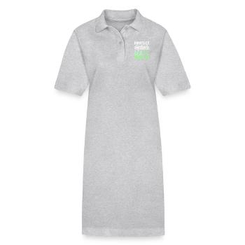 Protéger et préserver les tortues de mer - Robe polo bio PAIGER Stanley/Stella Femme - gris chiné - Devant