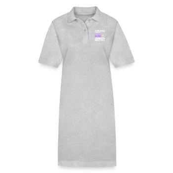 Maman amicale halloween disant - Robe polo bio PAIGER Stanley/Stella Femme - gris chiné - Devant