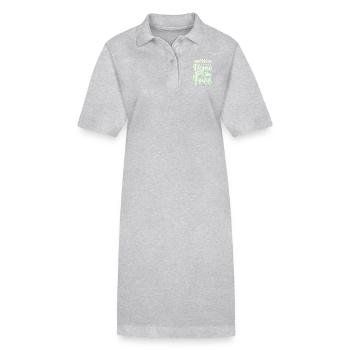 When I ride my horse I feel free - Stanley/Stella Frauen Bio-Polokleid PAIGER - Grau meliert - Vorne