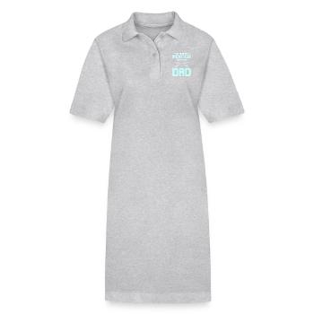 My favorite fencer calls me dad - Stanley/Stella PAIGER Organic Women’s Polo Dress - heather grey - Front