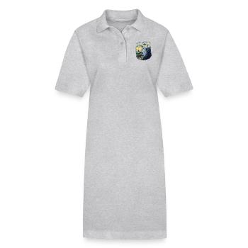 Gespenstischer Abend Mit Kürbissen Gespenstern - Stanley/Stella Frauen Bio-Polokleid PAIGER - Grau meliert - Vorne
