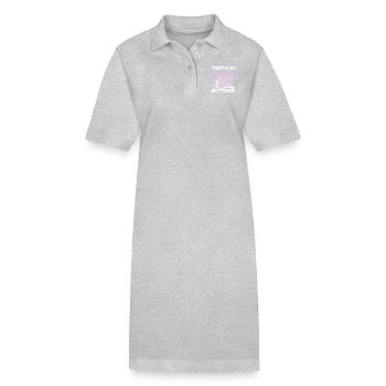 C’est ma fille là-bas les enfants de football - Robe polo bio PAIGER Stanley/Stella Femme - gris chiné - Devant