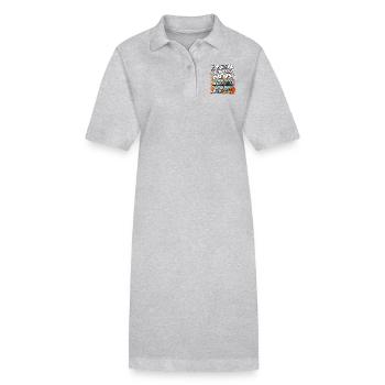 Médecine pour le bonheur en automne jours de semaine - Robe polo bio PAIGER Stanley/Stella Femme - gris chiné - Devant