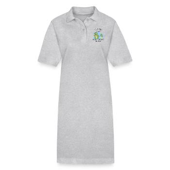 Je suis prête pour ma petite sœur, mais - Robe polo bio PAIGER Stanley/Stella Femme - gris chiné - Devant