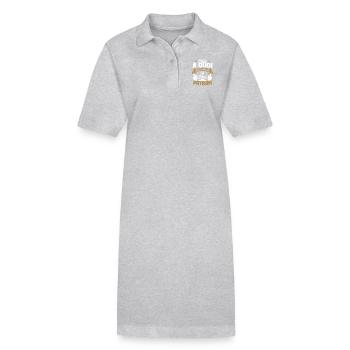 Voilà à quoi ressemble un vrai patron - Robe polo bio PAIGER Stanley/Stella Femme - gris chiné - Devant