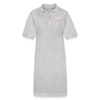 Les chansons pop sont mon soulagement du stress - Robe polo bio PAIGER Stanley/Stella Femme - gris chiné - Devant